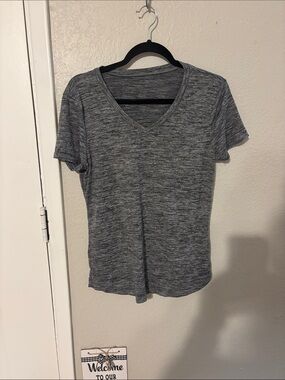 Gray Heathered V-Neck T-Shirt